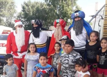 Papá Noel y los Reyes Magos pasearon en Huincul