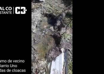 Vecinos del barrio Uno no soportan el olor a cloacas