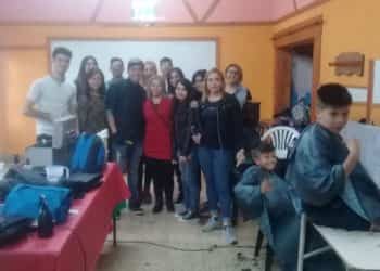 En el barrio Pampa hubo cortes de pelo gratuitos