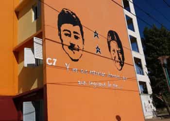 Recuerdan a las víctimas del doble homicidio de Huincul con un mural