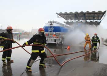 Hubo simulacro de emergencia en la destilería de YPF en Plaza Huincul