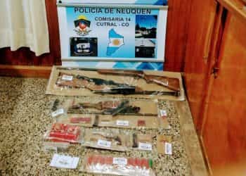 Hallaron un arsenal en el parque termal de Plaza Huincul