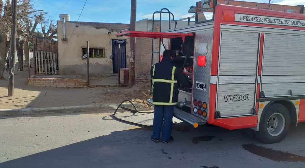 Se quemó la habitación de una vivienda del barrio Peñi Trapún