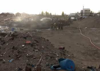 Bomberos de Huincul sofocaron un incendio en el predio de EET