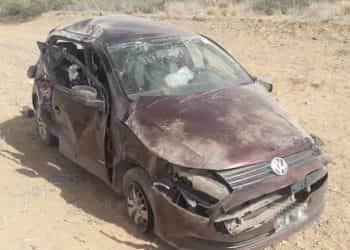Vuelco en la ruta 22 cerca del paraje “Ceferino”