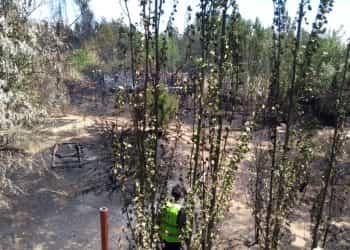 Incendio en un puesto de Filli Dei se complicó por el viento