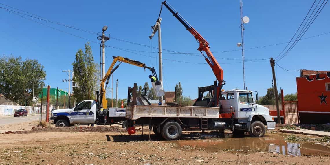 Copelco aseguró que continúa la emergencia que generó la tormenta en Huincul