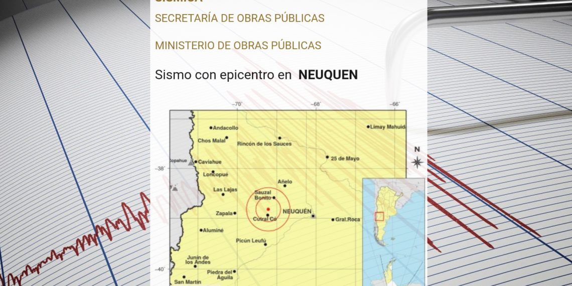 Temblor en Cutral Co de 3.4° en la escala de Richter
