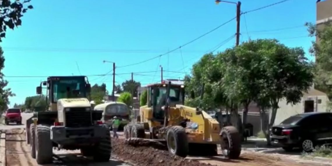 Todo listo para el pavimento en el barrio Universitario de Plaza Huincul