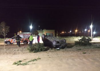 Huincul: grave vuelco en la avenida Benito Pérez