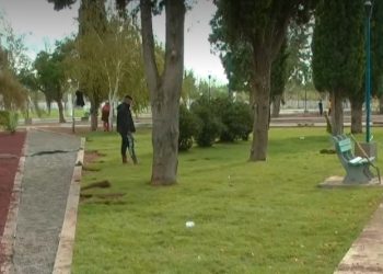Reacondicionan la plaza “Soldado Desconocido” de Plaza Huincul