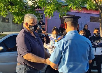 La cruzada de la Policía partió de Cutral Co con el homenaje a cuatro caídos