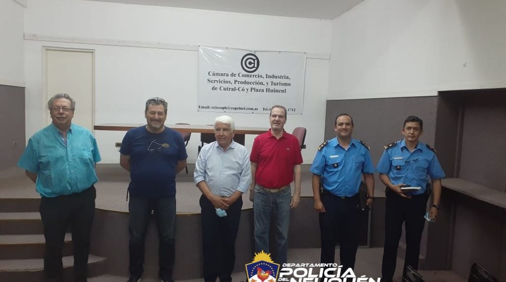 La cámara de Comerciantes se reunió con los nuevos jefes policiales en Cutral Co
