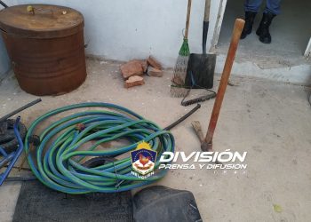 Recuperaron en Plaza Huincul elementos de jardinería robados