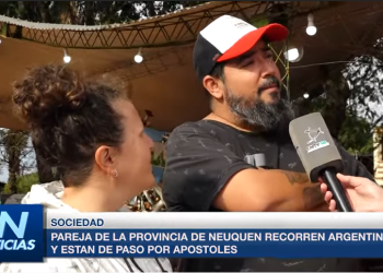 Así vive la pareja de Cutral Co viaja por Argentina