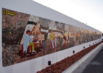 El mural “Alegoría Musical” ya se luce en el Centro Cultural de Cutral Co