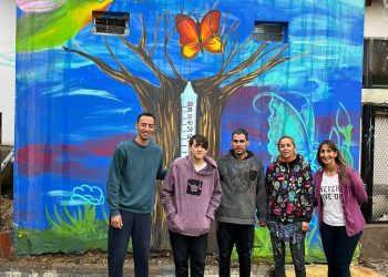 14 de noviembre día mundial de la diabetes con mural y actividades en Cutral Co