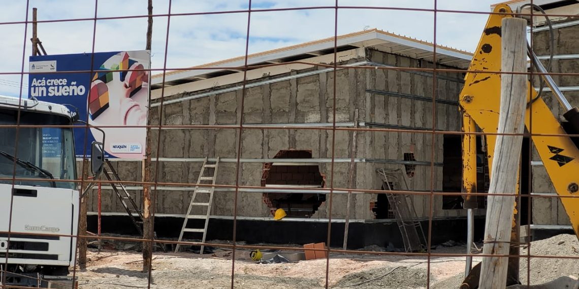 El nuevo edificio del jardín N° 35 tiene casi un 50 % de avance