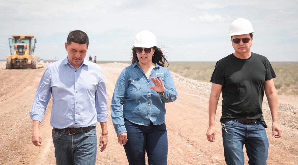 Koopmann supervisó la obra de pavimentación en la Ruta 67 que se encuentra en un 80% de avance