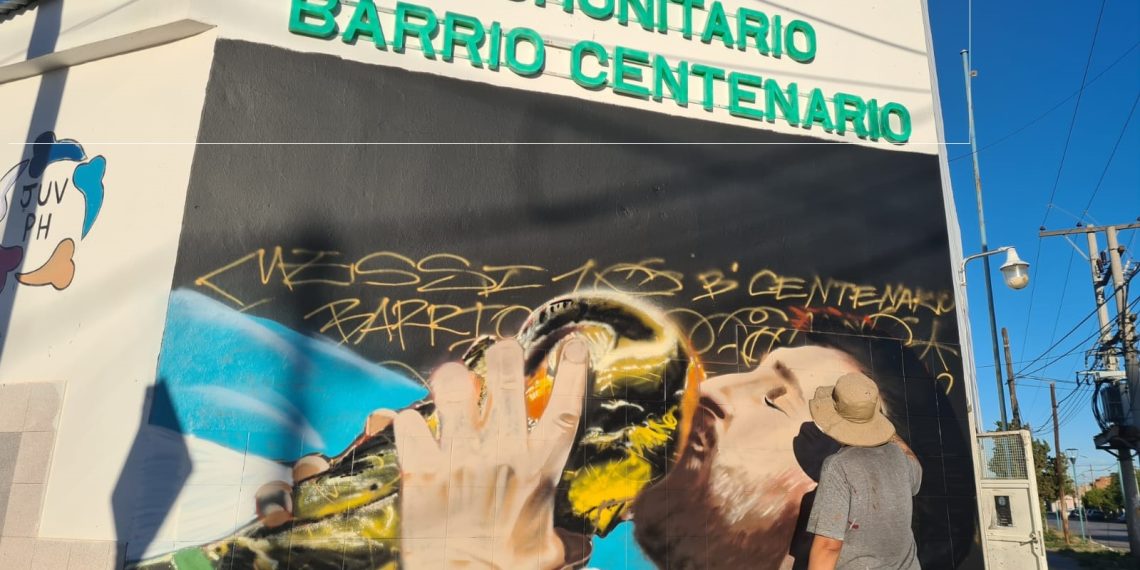 Messi tendrá su primer mural en barrio Centenario de Huincul