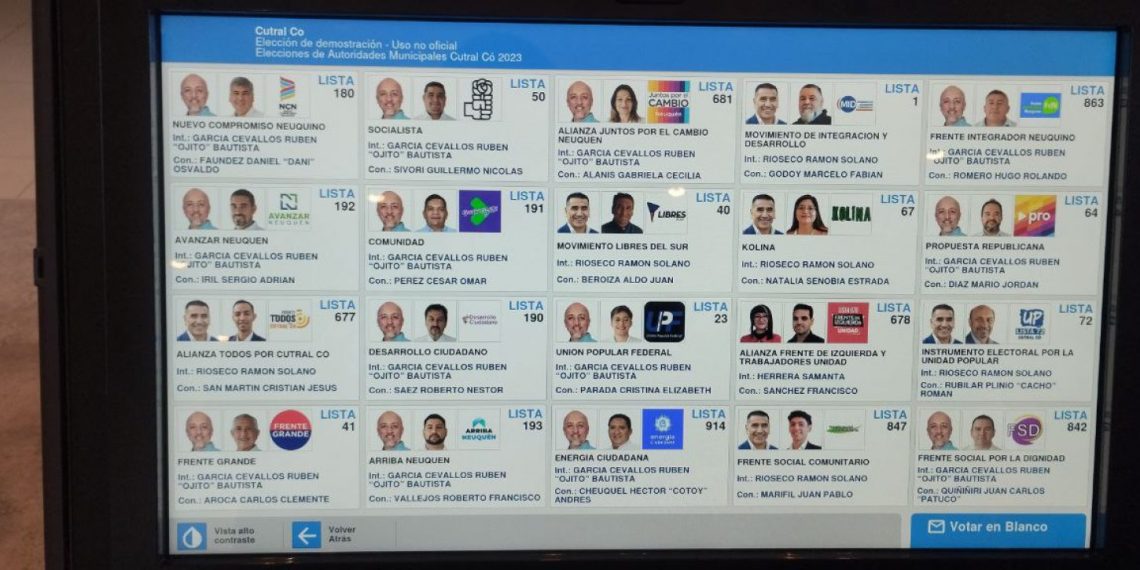 Elecciones 2023: están listas las pantallas para votar en Cutral Co y Huincul