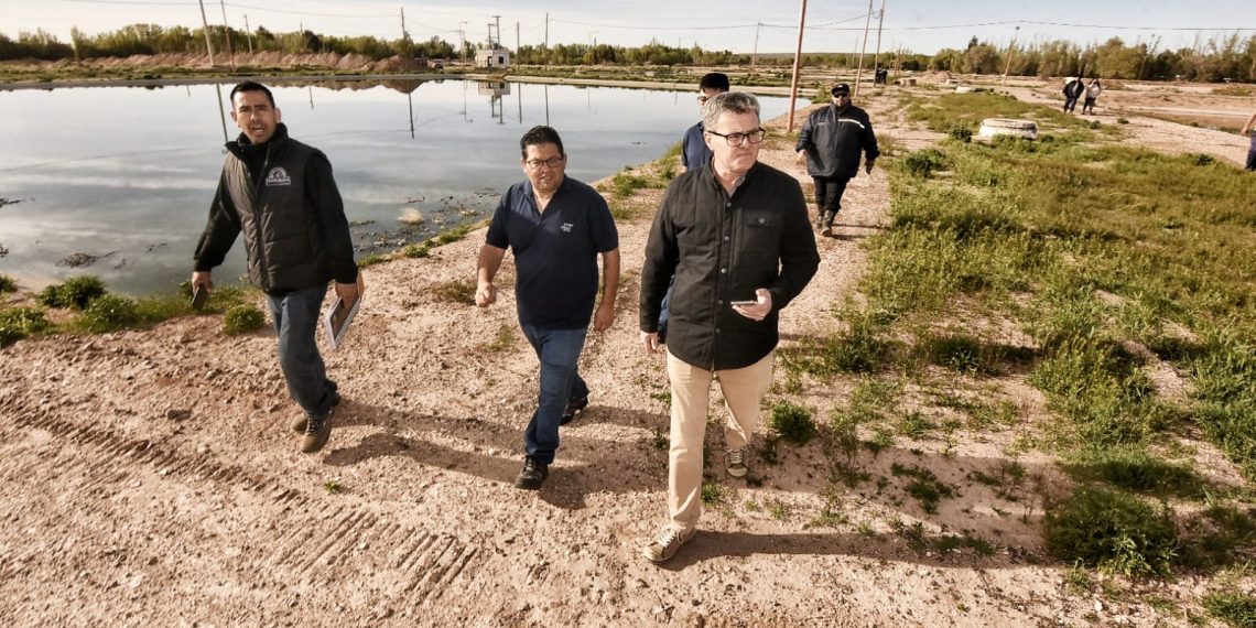Plaza Huincul y EPAS ponen en marcha un nuevo ducto de riego para chacras