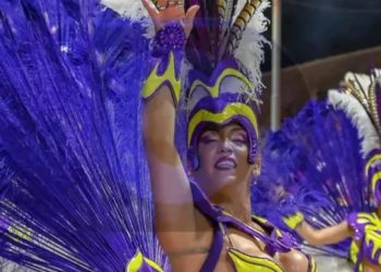 Antes del carnaval en Cutral Co, Morena bailó en Gualeguaychú