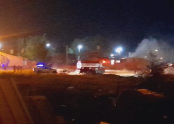 Otra vez  hubo fuego en el barrio Otaño de Plaza Huincul, en la madrugada de hoy