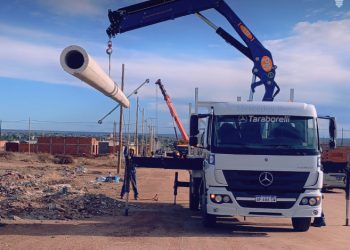 Copelco realiza obras en barrio Unión para que el nuevo reservorio de agua tenga electricidad