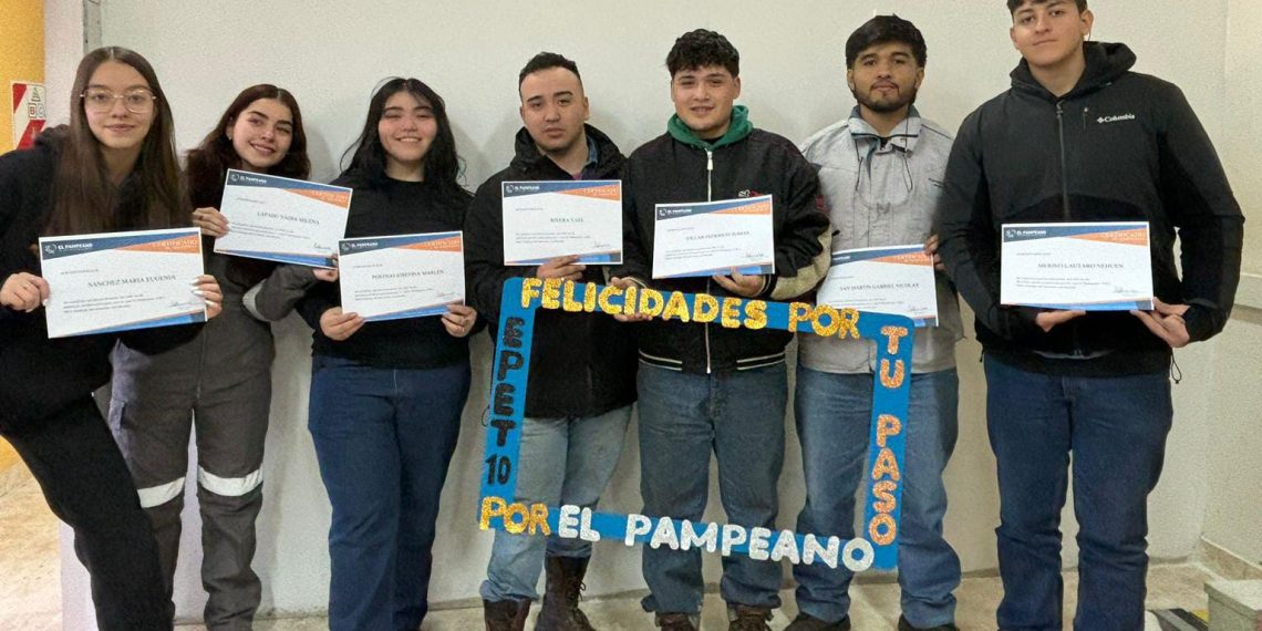 Estudiantes de la EPET N° 10 de Plaza Huincul concluyeron prácticas en El Pampeano