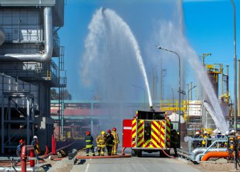 Hubo simulacro en la refinería de YPF en Plaza Huincul