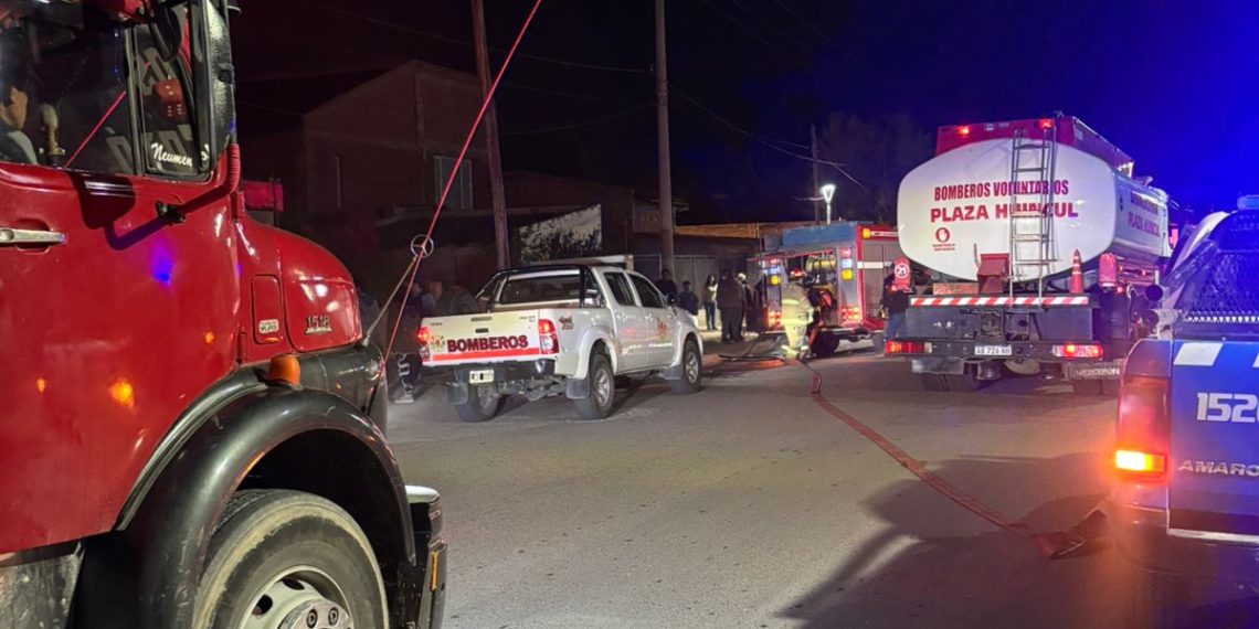 Hubo un incendio en una vivienda de Plaza Huincul