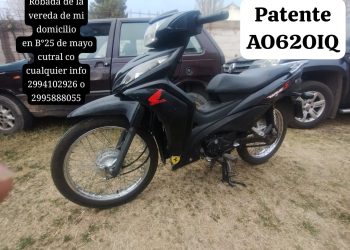 Robaron una moto de una casa en el barrio 25 de Mayo de Cutral Co
