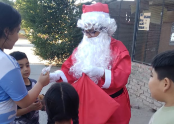 Papá Noel recorrió el barrio Belgrano