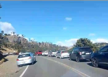 Pino Hachado saturado: largas filas de vehículos y quejas por basura
