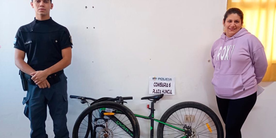 Le robaron la bicicleta y la recuperó en Plaza Huincul