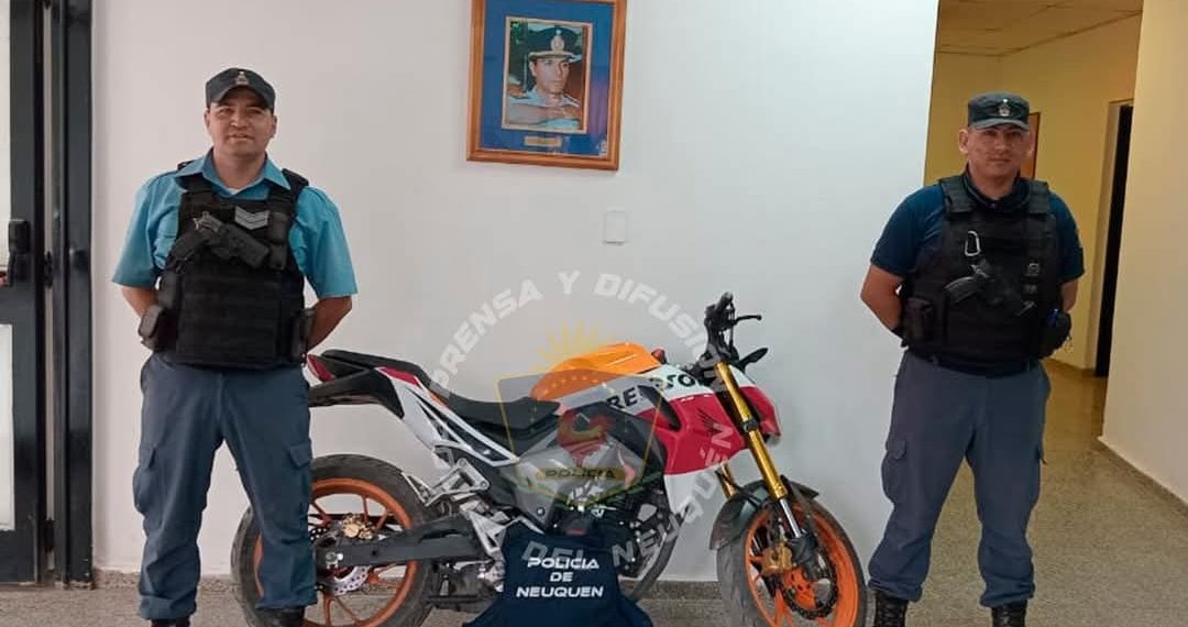 Recuperan motocicleta con pedido de secuestro en Añelo
